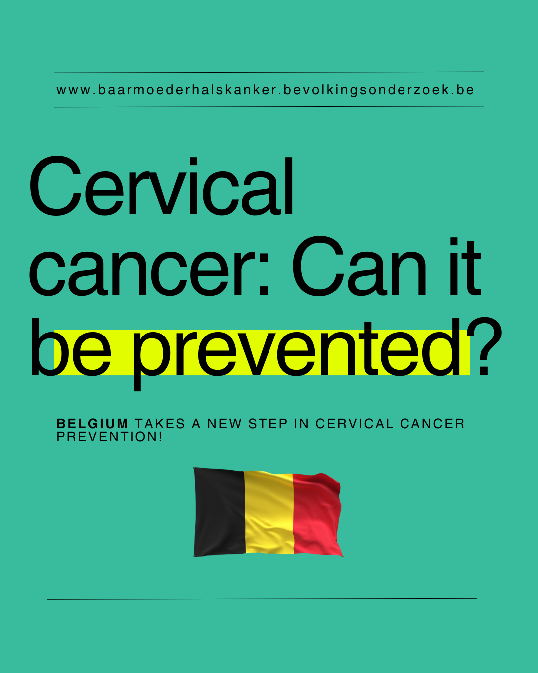 Belgium takes a new step in cervical cancer prevention!