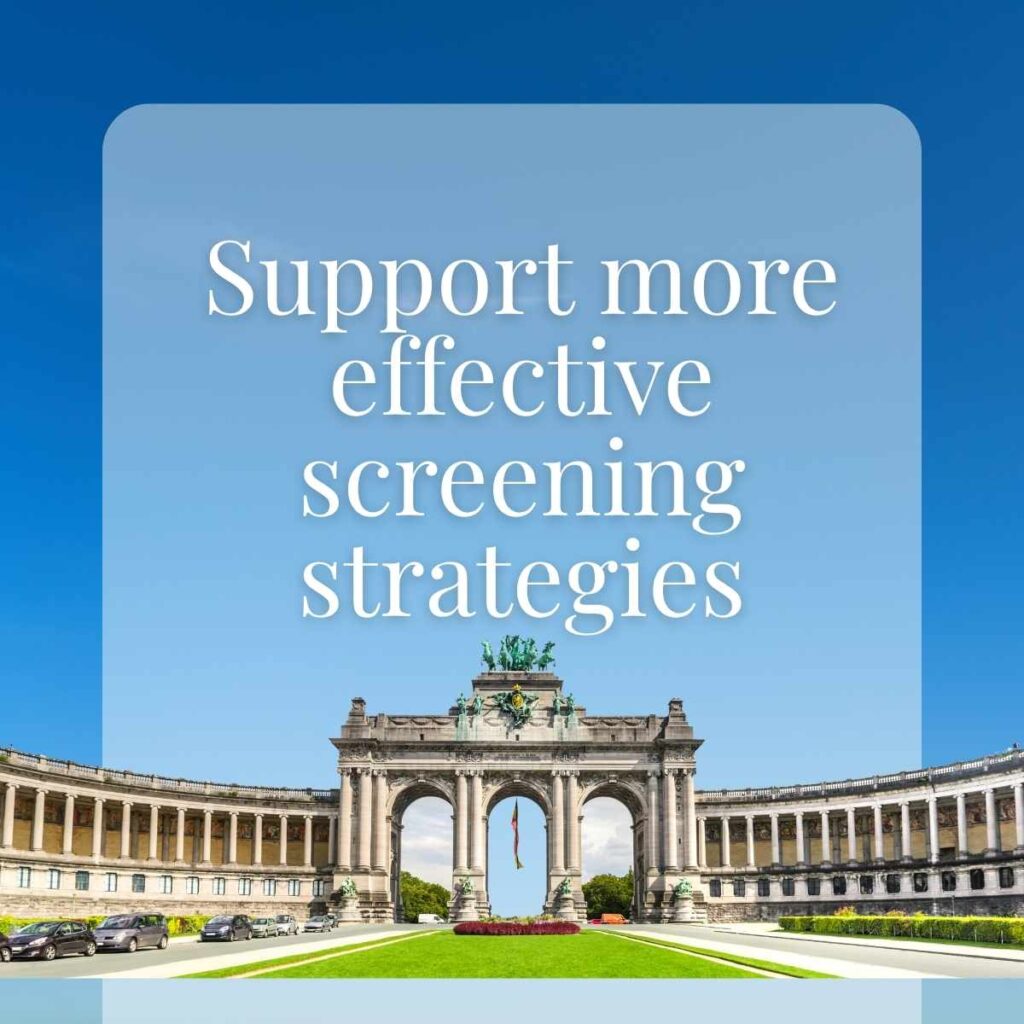 Strengthening data sharing and screening monitoring in Belgium