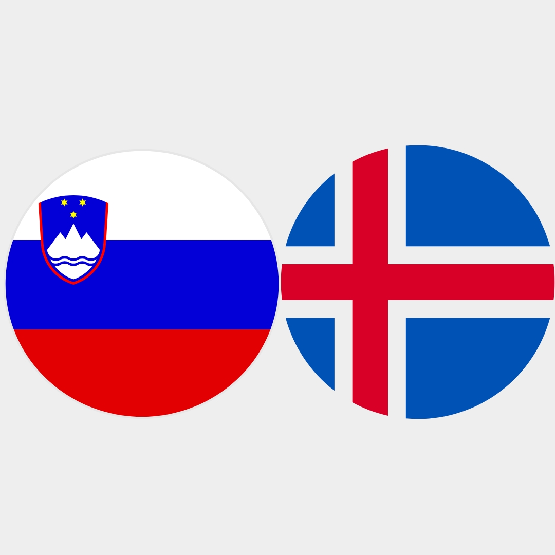 Slovenia and Iceland flags